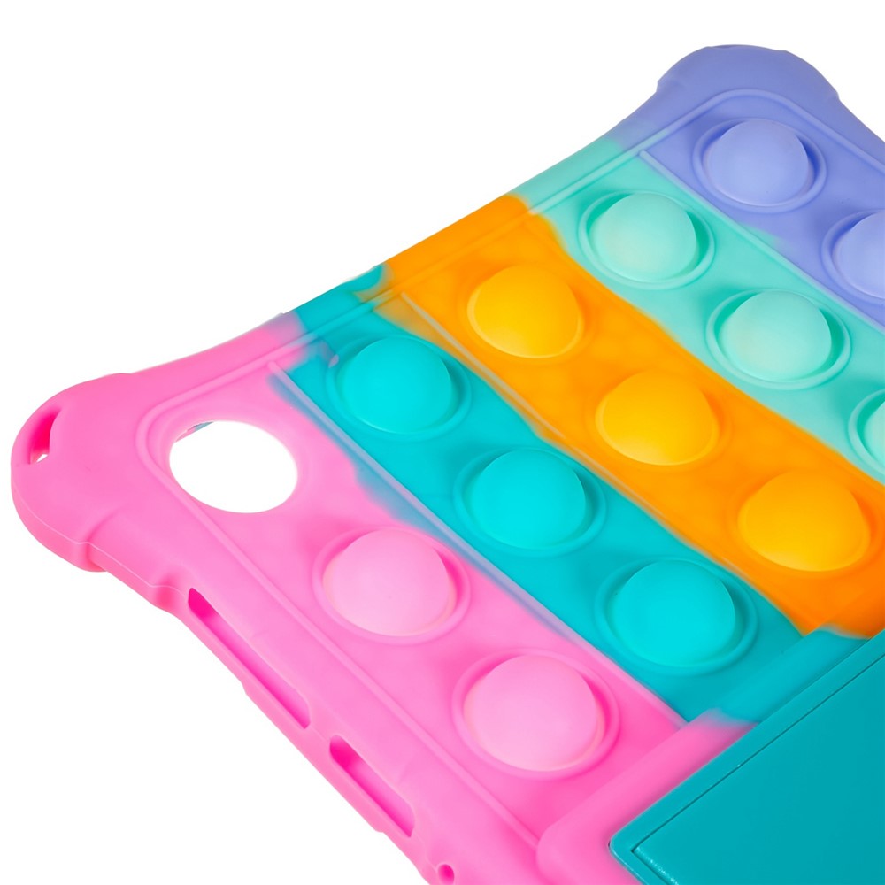 For Lenovo Tab M10 HD Gen 2 TB-X306X Push Fidget Sensory Toy Tablet Case Bubble Pop Shockproof Cover with PC Kickstand - Multi-color