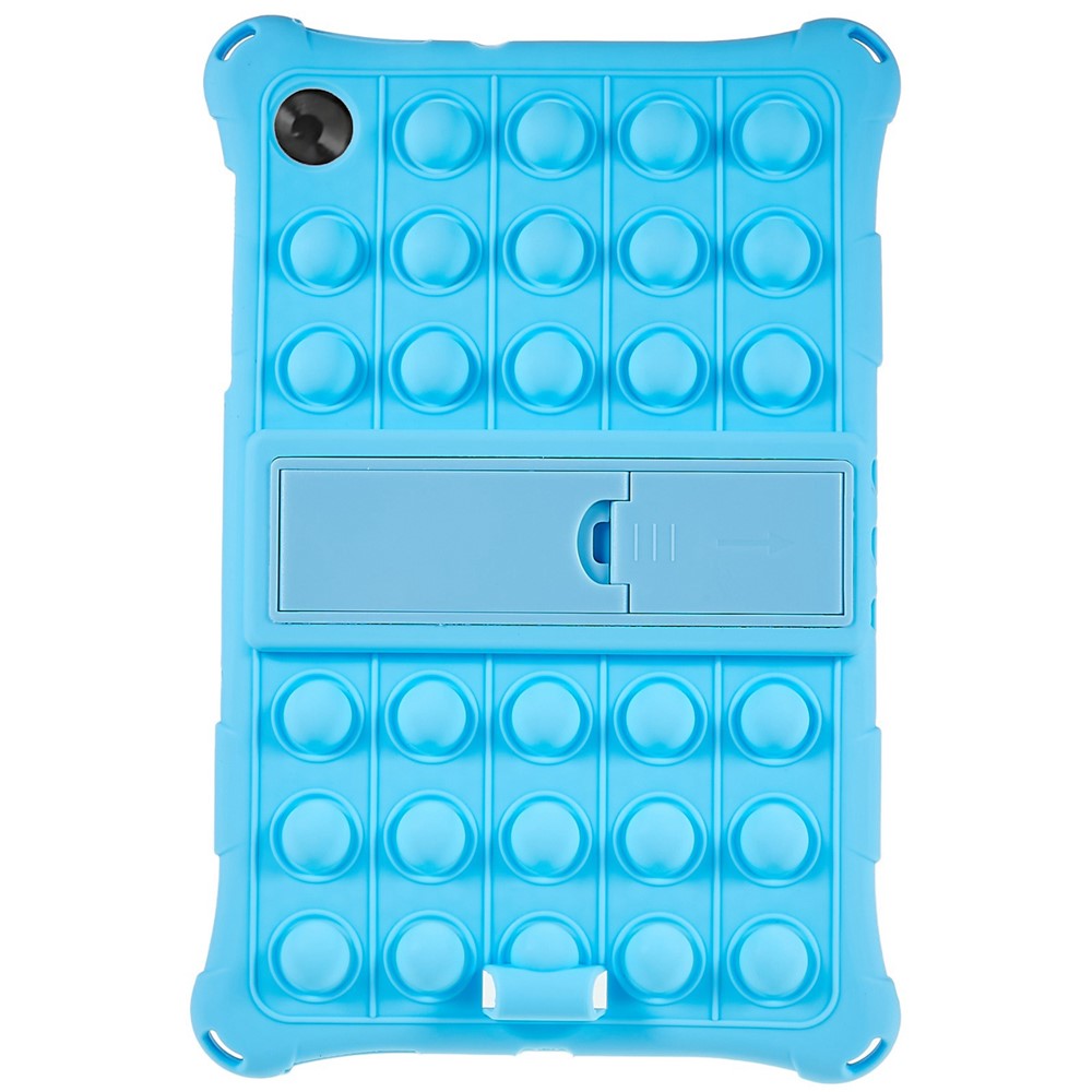 For Lenovo Tab M10 HD Gen 2 TB-X306X Push Fidget Sensory Toy Tablet Case Bubble Pop Shockproof Cover with PC Kickstand - Baby Blue