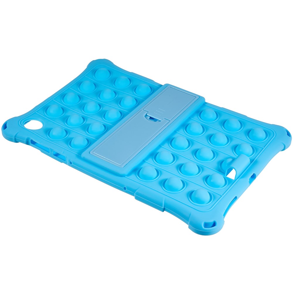 For Lenovo Tab M10 HD Gen 2 TB-X306X Push Fidget Sensory Toy Tablet Case Bubble Pop Shockproof Cover with PC Kickstand - Baby Blue