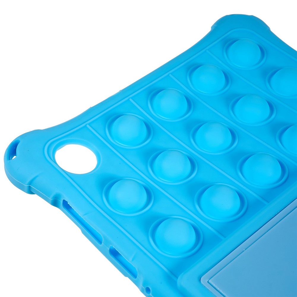For Lenovo Tab M10 HD Gen 2 TB-X306X Push Fidget Sensory Toy Tablet Case Bubble Pop Shockproof Cover with PC Kickstand - Baby Blue