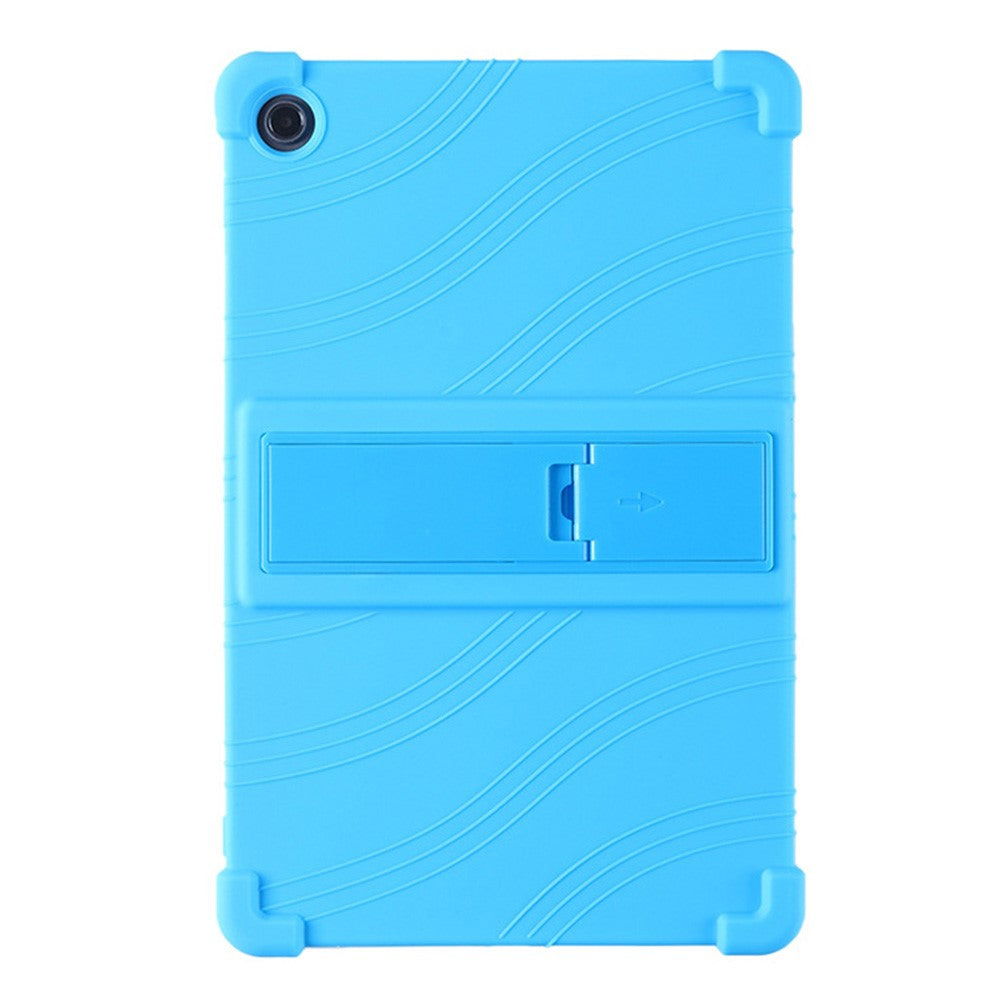 For Lenovo Tab M10 Plus (3rd Gen) / Xiaoxin Pad 2022 10.6 inch 125F / 128 Anti-collision Soft Silicone Tablet Protective Case Cover with Adjustable PC Kickstand - Sky Blue