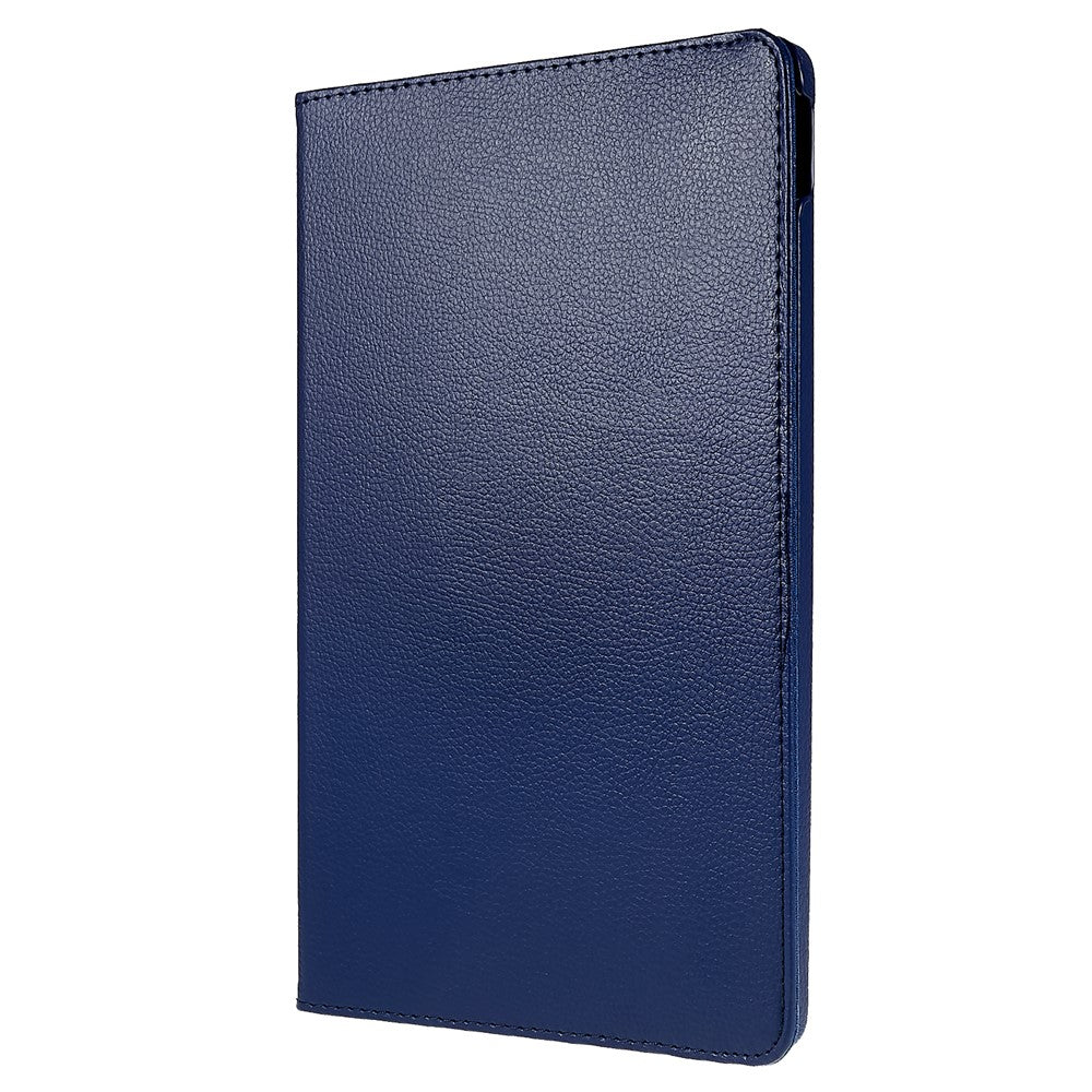 For Lenovo Tab P11 Gen 2 Rotary Tablet Case Stand PU Leather Drop-Proof Tablet Cover with Elastic Band - Dark Blue