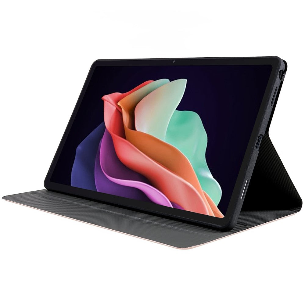 For Lenovo Tab  P11.5 Plus 2023 Drop-proof PU Leather Flip Tablet Case Stand Protective Cover - Rose Gold