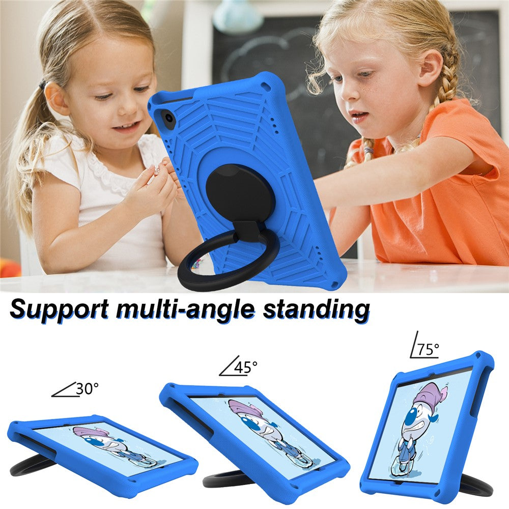 For Lenovo Tab M10 TB-X505F / TB-X605F (10.1") / M10 FHD REL TB-X605FC / TB-X605LC (10.1") /  Tab P10 TB-X705F (10.1") Shockproof Spider Web Texture Tablet Cover Kickstand Tablet Case - Blue