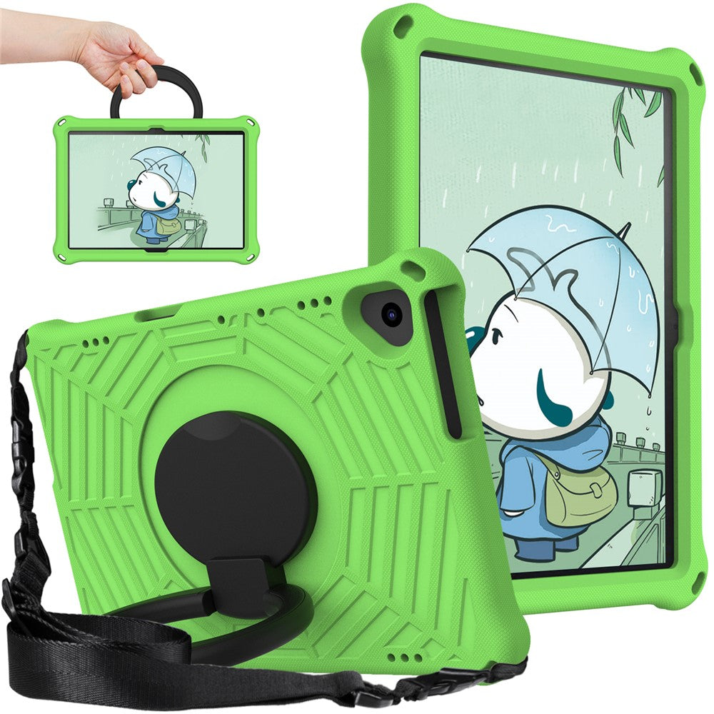 For Lenovo Tab M10 TB-X505F / TB-X605F (10.1") / M10 FHD REL TB-X605FC / TB-X605LC (10.1") /  Tab P10 TB-X705F (10.1") Shockproof Spider Web Texture Tablet Cover Kickstand Tablet Case - Green