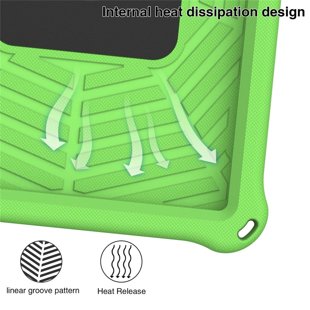 For Lenovo Tab M10 TB-X505F / TB-X605F (10.1") / M10 FHD REL TB-X605FC / TB-X605LC (10.1") /  Tab P10 TB-X705F (10.1") Shockproof Spider Web Texture Tablet Cover Kickstand Tablet Case - Green