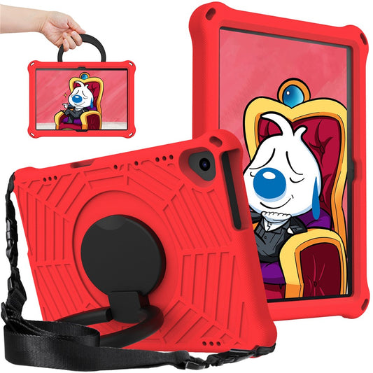 For Lenovo Tab M10 TB-X505F / TB-X605F (10.1") / M10 FHD REL TB-X605FC / TB-X605LC (10.1") /  Tab P10 TB-X705F (10.1") Shockproof Spider Web Texture Tablet Cover Kickstand Tablet Case - Red