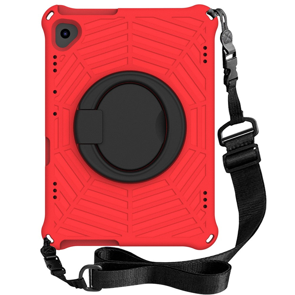 For Lenovo Tab M10 TB-X505F / TB-X605F (10.1") / M10 FHD REL TB-X605FC / TB-X605LC (10.1") /  Tab P10 TB-X705F (10.1") Shockproof Spider Web Texture Tablet Cover Kickstand Tablet Case - Red