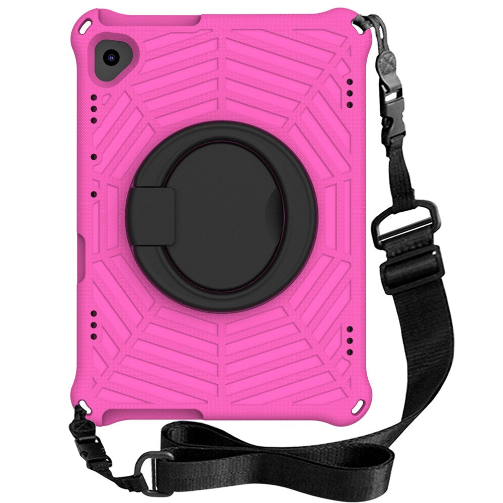 For Lenovo Tab M10 TB-X505F / TB-X605F (10.1") / M10 FHD REL TB-X605FC / TB-X605LC (10.1") /  Tab P10 TB-X705F (10.1") Shockproof Spider Web Texture Tablet Cover Kickstand Tablet Case - Rose