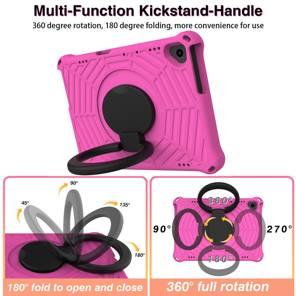 For Lenovo Tab M10 TB-X505F / TB-X605F (10.1") / M10 FHD REL TB-X605FC / TB-X605LC (10.1") /  Tab P10 TB-X705F (10.1") Shockproof Spider Web Texture Tablet Cover Kickstand Tablet Case - Rose