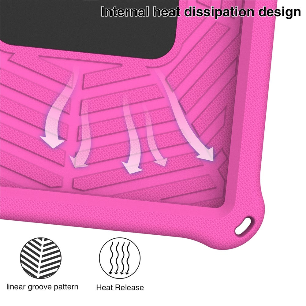 For Lenovo Tab M10 TB-X505F / TB-X605F (10.1") / M10 FHD REL TB-X605FC / TB-X605LC (10.1") /  Tab P10 TB-X705F (10.1") Shockproof Spider Web Texture Tablet Cover Kickstand Tablet Case - Rose