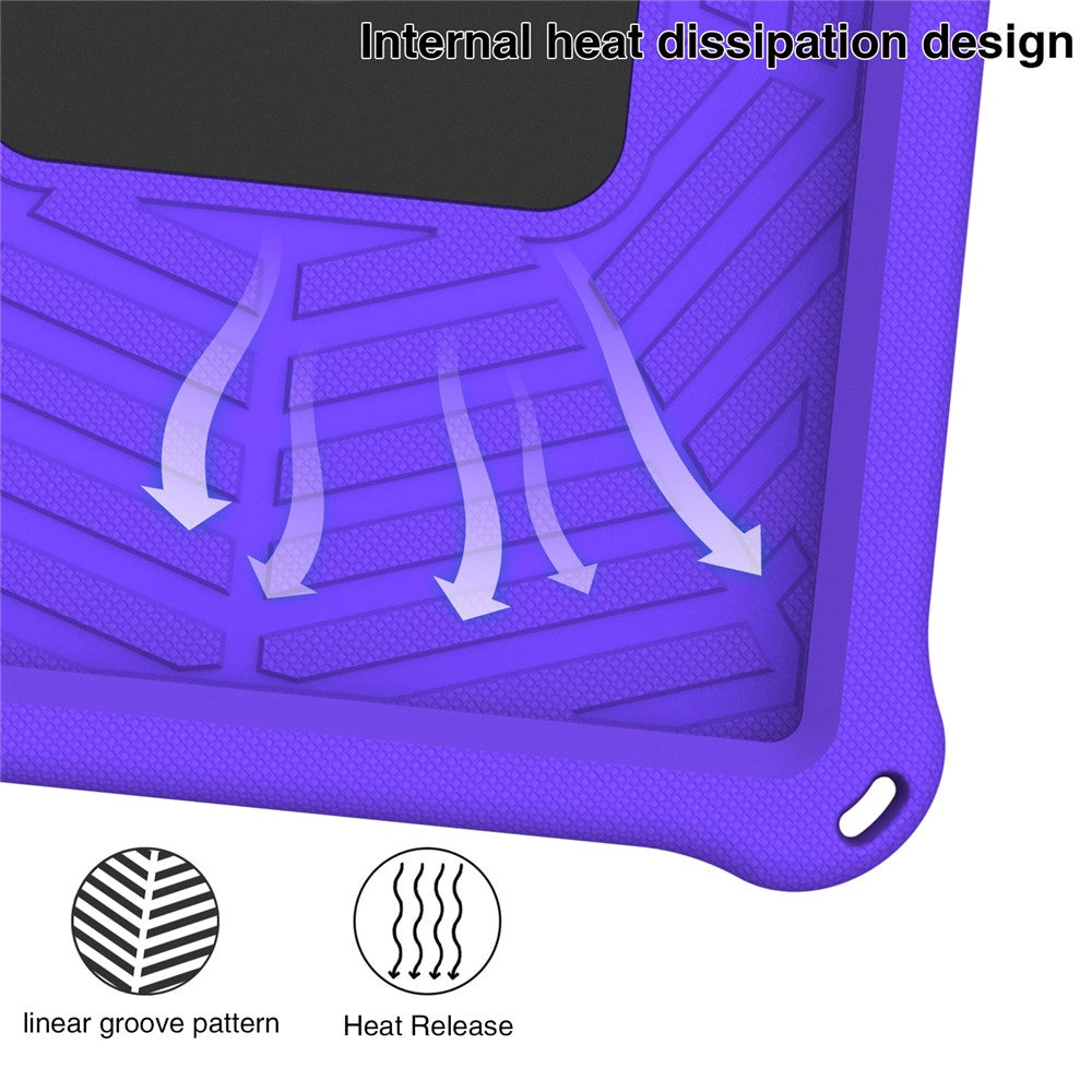 For Lenovo Tab M10 TB-X505F / TB-X605F (10.1") / M10 FHD REL TB-X605FC / TB-X605LC (10.1") /  Tab P10 TB-X705F (10.1") Shockproof Spider Web Texture Tablet Cover Kickstand Tablet Case - Purple