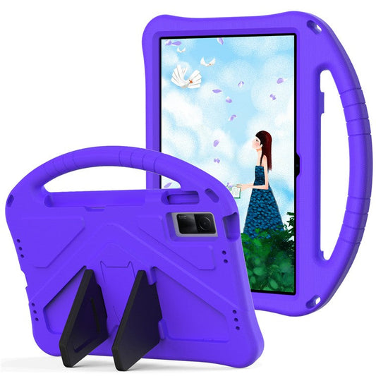 For Xiaomi Redmi Pad / Oppo Pad / Huawei MatePad 10.4 (2020) / (2022) / Honor V6 Tablet Case Portable Handle Foldable Kickstand Shockproof EVA Protective Cover - Purple