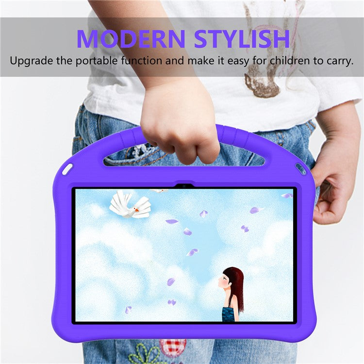 For Xiaomi Redmi Pad / Oppo Pad / Huawei MatePad 10.4 (2020) / (2022) / Honor V6 Tablet Case Portable Handle Foldable Kickstand Shockproof EVA Protective Cover - Purple