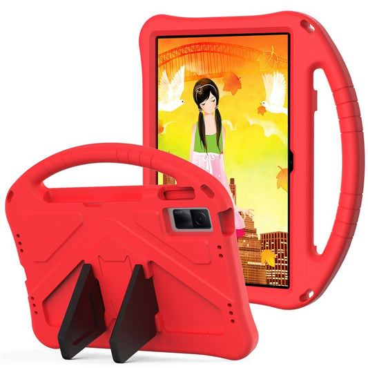 For Xiaomi Redmi Pad / Oppo Pad / Huawei MatePad 10.4 (2020) / (2022) / Honor V6 Tablet Case Portable Handle Foldable Kickstand Shockproof EVA Protective Cover - Red
