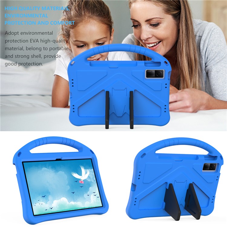 For Xiaomi Redmi Pad / Oppo Pad / Huawei MatePad 10.4 (2020) / (2022) / Honor V6 Tablet Case Portable Handle Foldable Kickstand Shockproof EVA Protective Cover - Blue