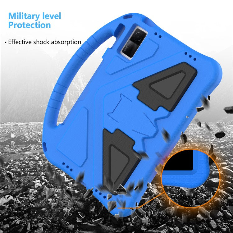 For Xiaomi Redmi Pad / Oppo Pad / Huawei MatePad 10.4 (2020) / (2022) / Honor V6 Tablet Case Portable Handle Foldable Kickstand Shockproof EVA Protective Cover - Blue