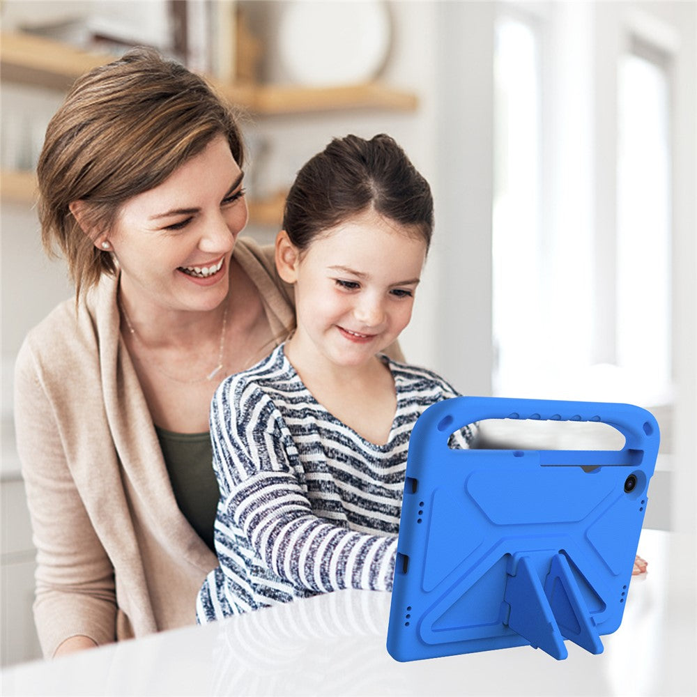 For Lenovo Tab M10 Plus (3rd Gen) / Xiaoxin Pad 2022 10.6 inch Anti-fall EVA Tablet Case Kickstand Hand Grip Scratch-resistant Portable Tablet Cover - Blue