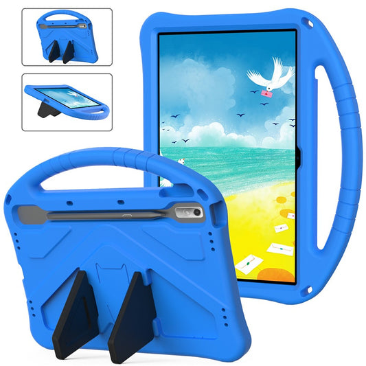 Tablet Case for Lenovo Tab P11 Pro Gen 2, Portable Handle Foldable Kickstand Shockproof EVA Protective Cover - Blue