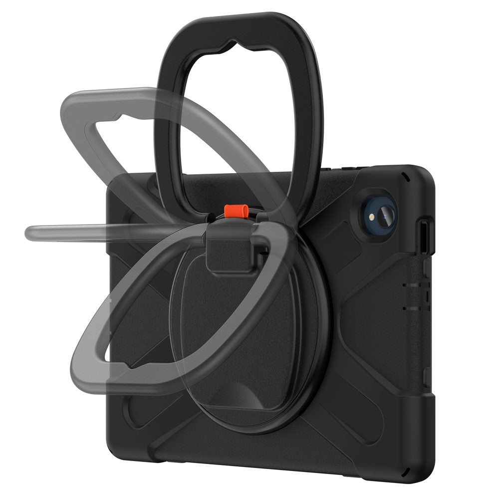 For Lenovo Tab M10 Plus 10.3 inch X606F / 606X / K10 Shockproof Tablet Case Kickstand PC+Silicone Protective Cover - Black