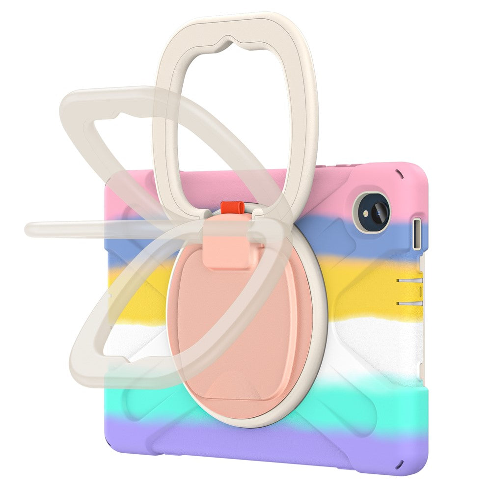 For Lenovo Tab M10 Plus 10.3 inch X606F / 606X / K10 Shockproof Tablet Case Kickstand PC+Silicone Protective Cover - Colorful Pink