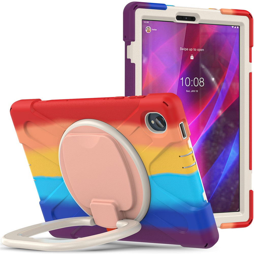 For Lenovo Tab M10 Plus 10.3 inch X606F / 606X / K10 Shockproof Tablet Case Kickstand PC+Silicone Protective Cover - Colorful Red