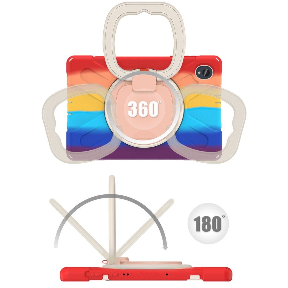 For Lenovo Tab M10 Plus 10.3 inch X606F / 606X / K10 Shockproof Tablet Case Kickstand PC+Silicone Protective Cover - Colorful Red