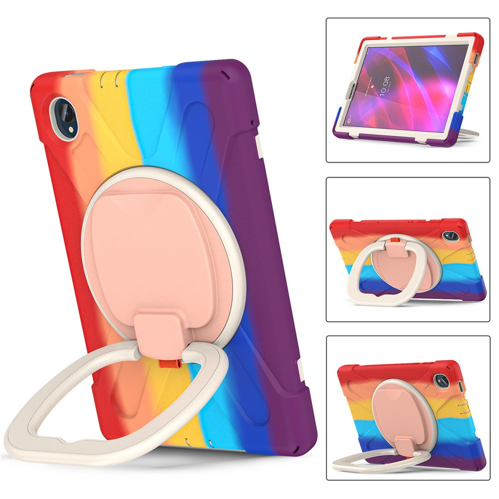 For Lenovo Tab M10 Plus 10.3 inch X606F / 606X / K10 Shockproof Tablet Case Kickstand PC+Silicone Protective Cover - Colorful Red