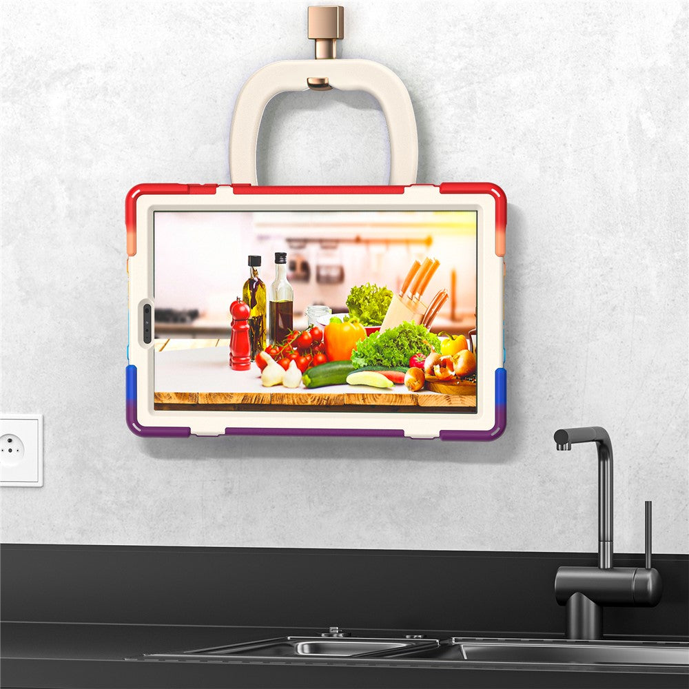 For Lenovo Tab M10 Plus 10.3 inch X606F / 606X / K10 Shockproof Tablet Case Kickstand PC+Silicone Protective Cover - Colorful Red