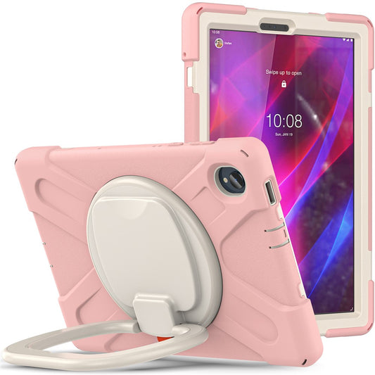 For Lenovo Tab M10 Plus 10.3 inch X606F / 606X / K10 Shockproof Tablet Case Kickstand PC+Silicone Protective Cover - Pink