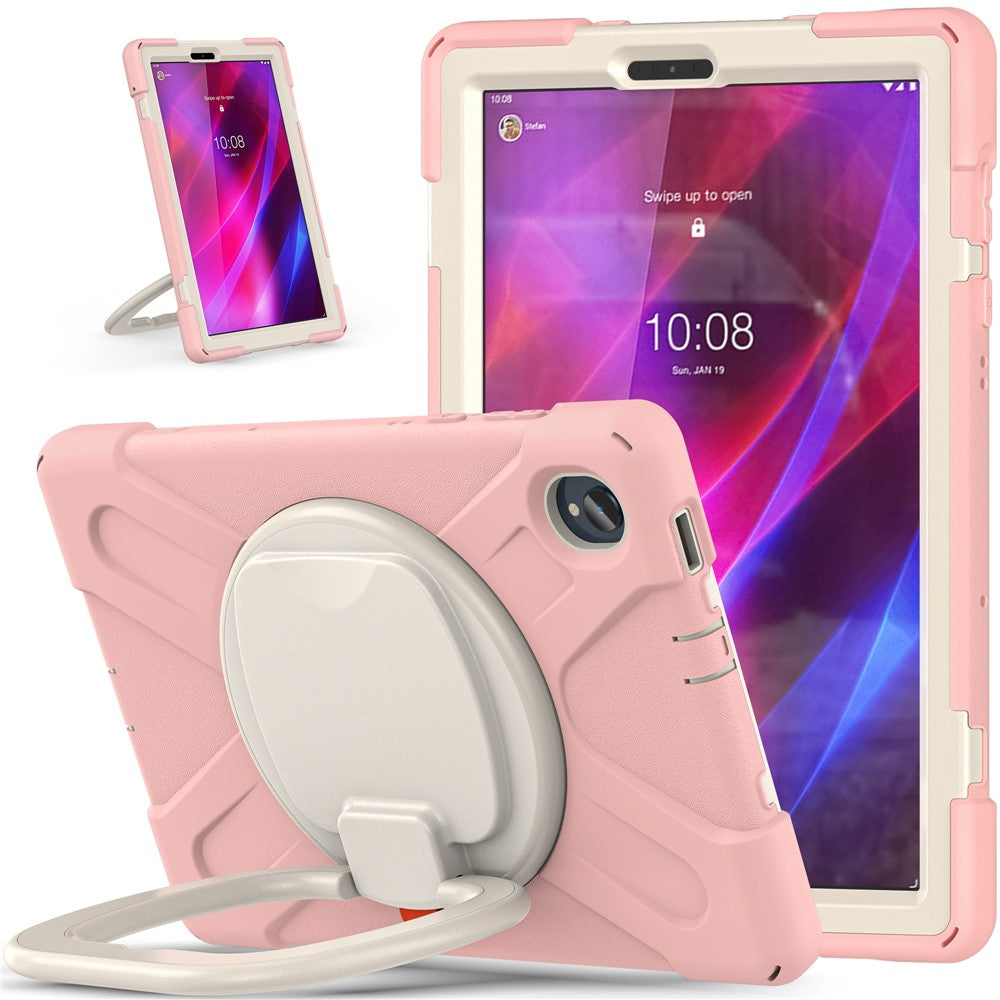 For Lenovo Tab M10 Plus 10.3 inch X606F / 606X / K10 Shockproof Tablet Case Kickstand PC+Silicone Protective Cover - Pink