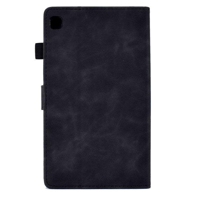 For Samsung Galaxy Tab S6 Lite (2024) / S6 Lite (2022) / S6 Lite (2020) P610 Leather Tablet Cover Tower Bike Butterfly Pattern Stand - Black