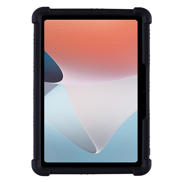 Protective Cover for Oppo Pad Air 10.36-inch 2022 with PC Kickstand, Fall Protection Soft Silicone Tablet Case - Black