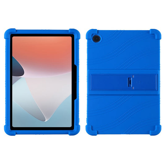 Protective Cover for Oppo Pad Air 10.36-inch 2022 with PC Kickstand, Fall Protection Soft Silicone Tablet Case - Dark Blue