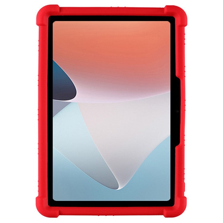 Protective Cover for Oppo Pad Air 10.36-inch 2022 with PC Kickstand, Fall Protection Soft Silicone Tablet Case - Red