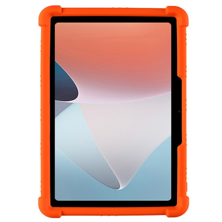 Protective Cover for Oppo Pad Air 10.36-inch 2022 with PC Kickstand, Fall Protection Soft Silicone Tablet Case - Orange