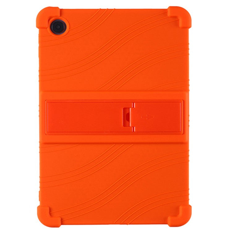Protective Cover for Oppo Pad Air 10.36-inch 2022 with PC Kickstand, Fall Protection Soft Silicone Tablet Case - Orange