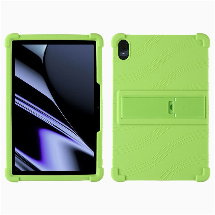 Protective Cover for Oppo Pad 11-inch, Shock-absorbing Soft Silicone Tablet Case with PC Kickstand - Green