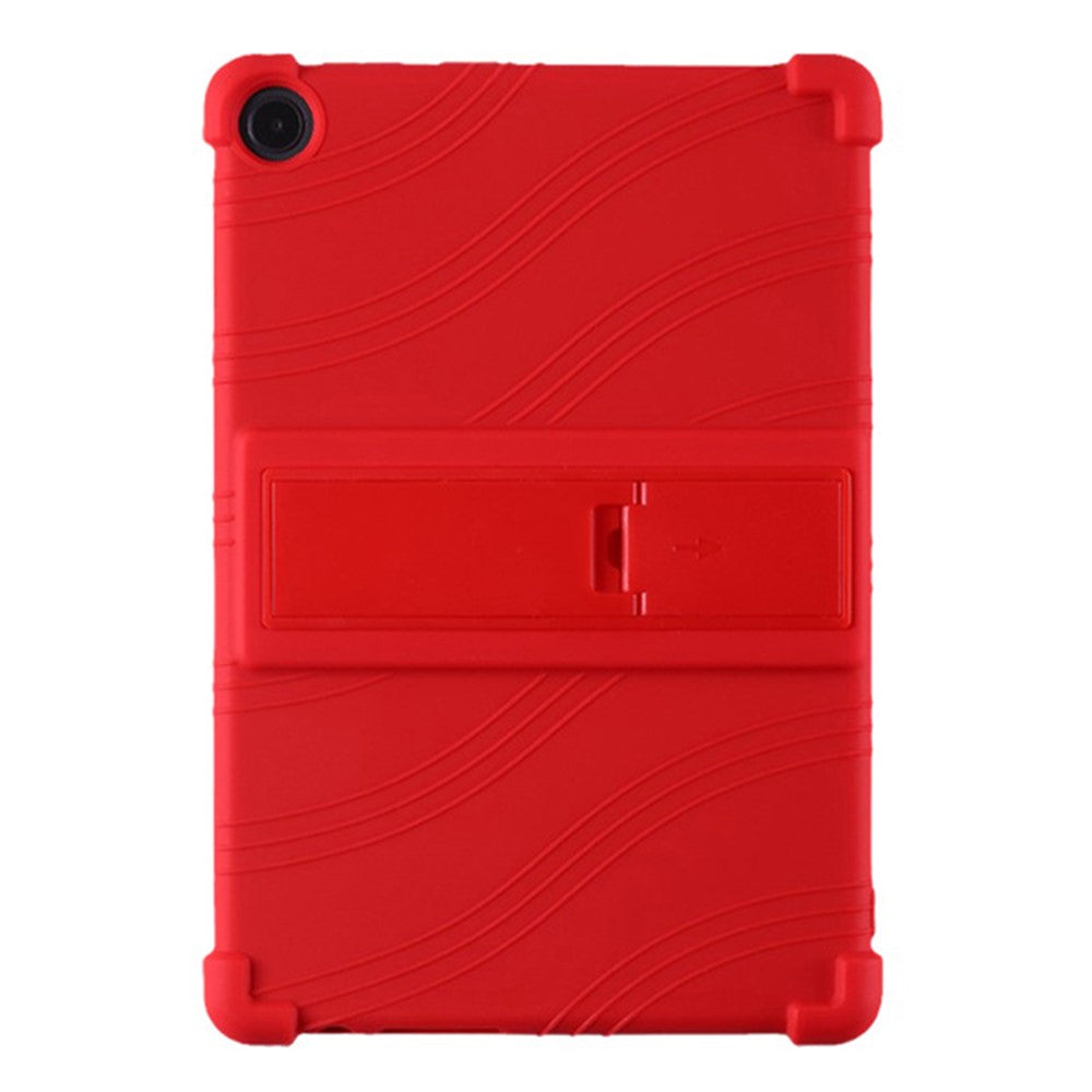 For Lenovo Tab M10 (Gen 3) / TB-328XU Anti-drop Tablet Case Anti-scratch Silicone Tablet Cover with Kickstand - Red