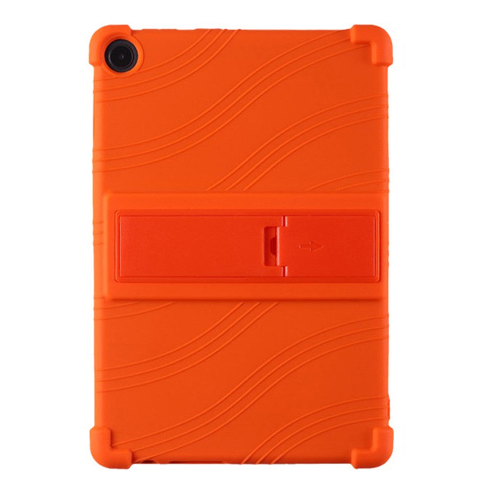 For Lenovo Tab M10 (Gen 3) / TB-328XU Anti-drop Tablet Case Anti-scratch Silicone Tablet Cover with Kickstand - Orange