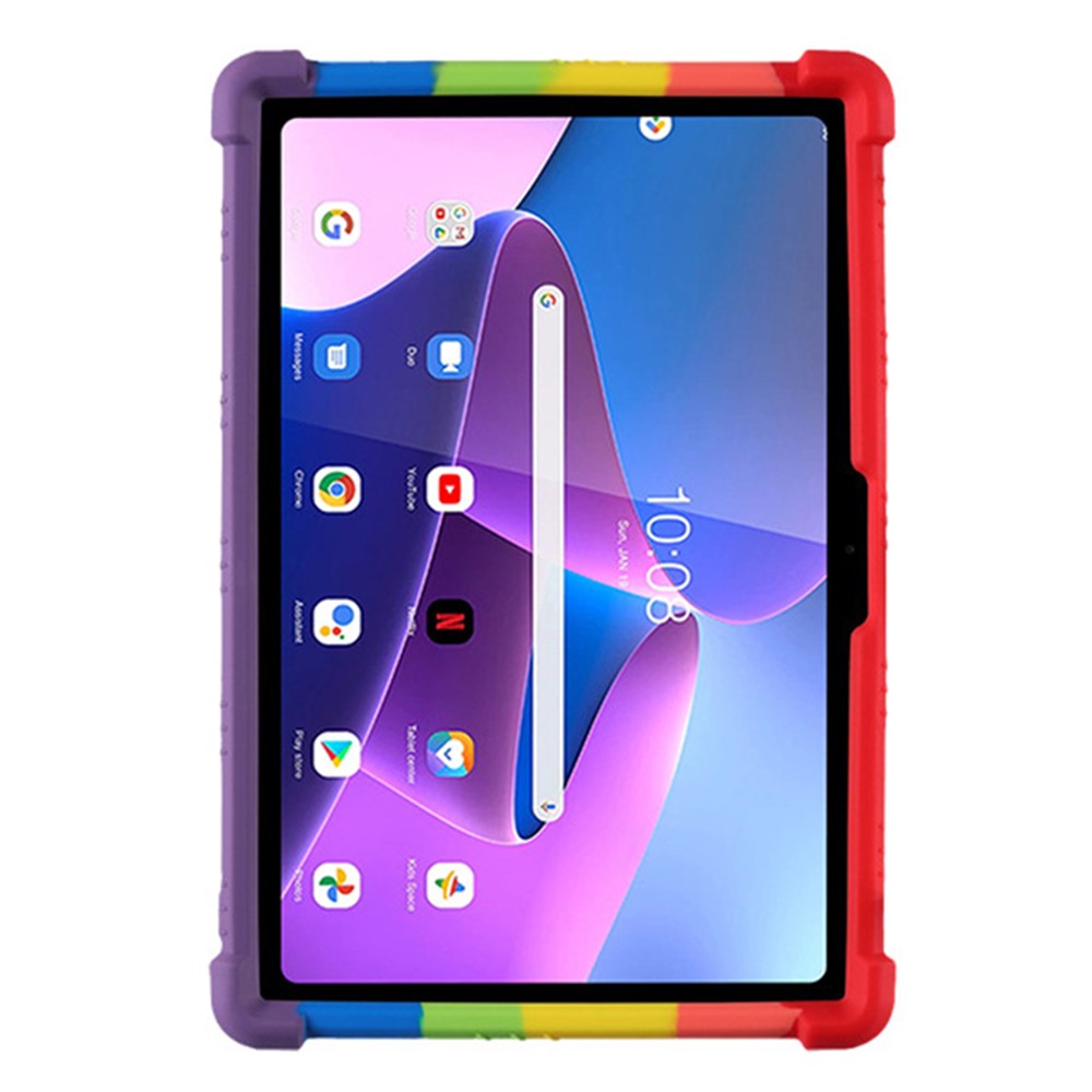 For Lenovo Tab M10 (Gen 3) / TB-328XU Anti-drop Tablet Case Anti-scratch Silicone Tablet Cover with Kickstand - Multi-color