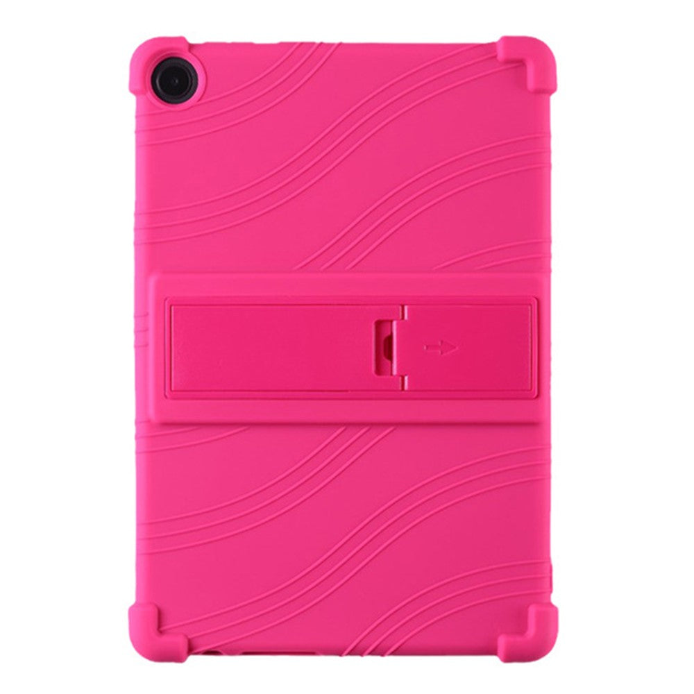 For Lenovo Tab M10 (Gen 3) / TB-328XU Anti-drop Tablet Case Anti-scratch Silicone Tablet Cover with Kickstand - Rose