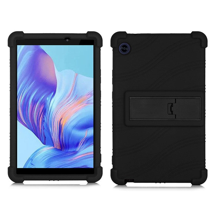 For Honor Tablet X7 Protective Tablet Cover Non-slip Silicone Tablet Case with PC Kickstand - Black