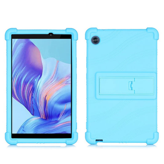 For Honor Tablet X7 Protective Tablet Cover Non-slip Silicone Tablet Case with PC Kickstand - Sky Blue