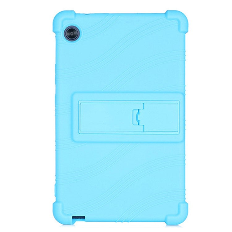 For Honor Tablet X7 Protective Tablet Cover Non-slip Silicone Tablet Case with PC Kickstand - Sky Blue