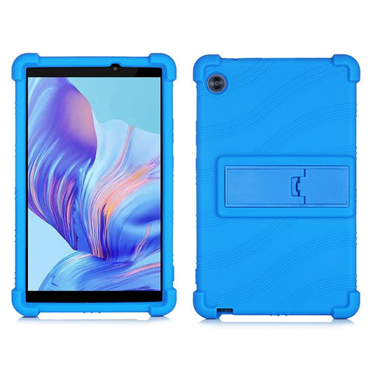 For Honor Tablet X7 Protective Tablet Cover Non-slip Silicone Tablet Case with PC Kickstand - Dark Blue
