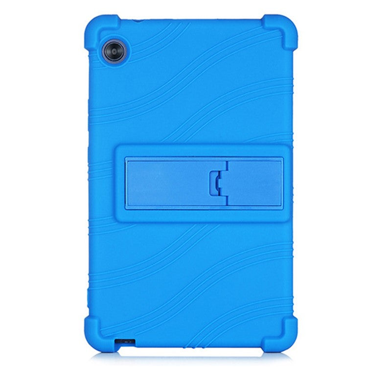 For Honor Tablet X7 Protective Tablet Cover Non-slip Silicone Tablet Case with PC Kickstand - Dark Blue
