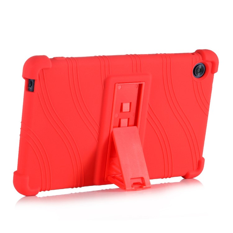 For Honor Tablet X7 Protective Tablet Cover Non-slip Silicone Tablet Case with PC Kickstand - Red