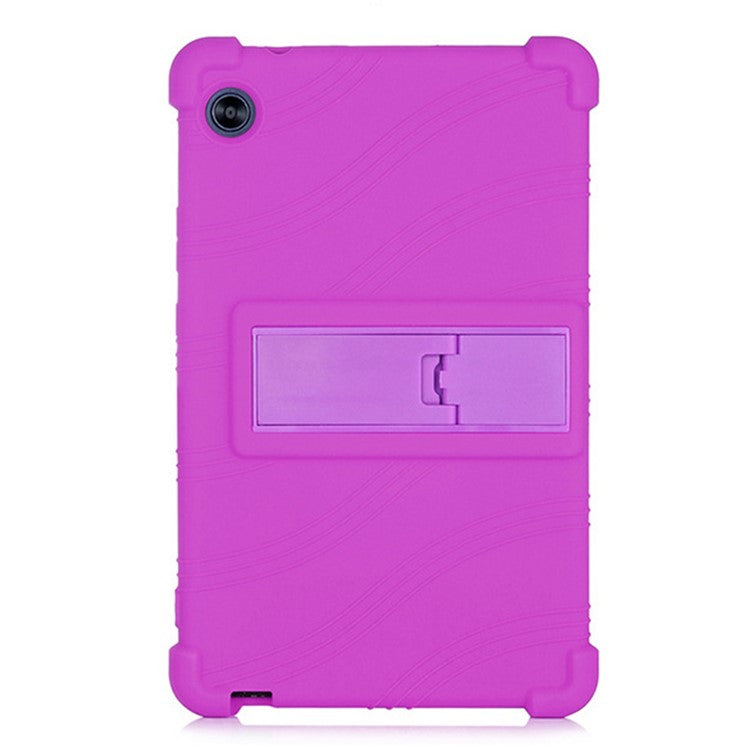 For Honor Tablet X7 Protective Tablet Cover Non-slip Silicone Tablet Case with PC Kickstand - Purple