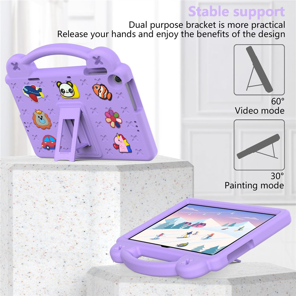 For Lenovo Tab M10 (Gen 3) Drop-proof EVA Protective Tablet Cover Anti-scratch Tablet Case with Kickstand - Purple